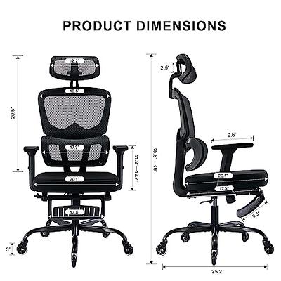 Misolant Ergonomic Chair, Office Desk Chair, Office Chair, Desk Chair with  Headrest, Ergonomic Office Chair Adjustable Lumbar Support and Flip up  Armrest, Office Desk Chair Ergo Computer Chair - Yahoo Shopping