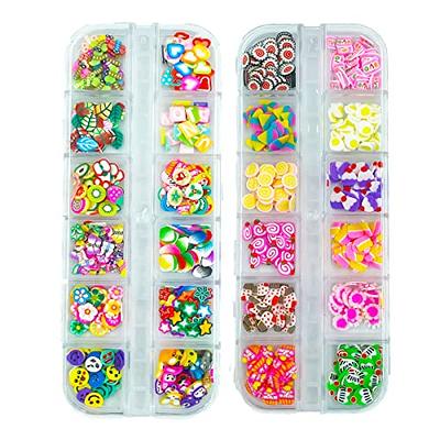  DUFEIMOY Rainbow 50Pcs 3D Lollipop Nail Charms, Resin