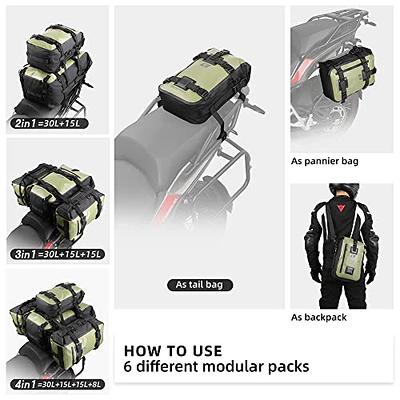 Rhinowalk Motorcycle Tail Bag Motorbike Side Bag 8L Full