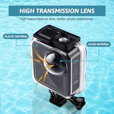 Waterproof Housing Case for Gopro Max Action Camera, Underwater Diving  Protective Shell 30M with Bracket Accessories