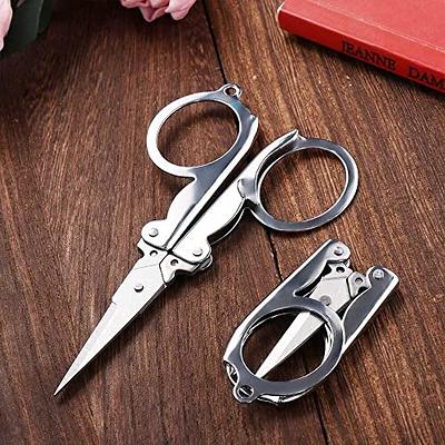 Shapenty Stainless Steel Folding Portable Travel Scissors Small Foldable  Paper String Craft Shred Scissors, 2 Pack - Yahoo Shopping