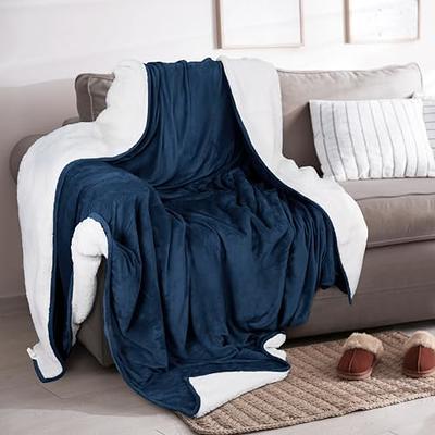 Utopia Bedding Fleece Blanket Twin Size Navy 300GSM Luxury Bed