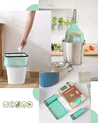 1.2 Gallon 120 Clear Small Trash Bags Bathroom 1 Gallon Garbage Bags Plastic Wastebasket Mini Trash Bags Can Liners for Home and Office Bins, 120