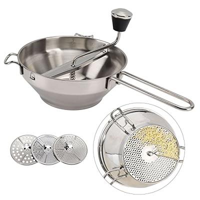 Rotary Food Mill Stainless Steel Vegetable Strainer With Handle Blender  Potato Presser Ricer for Tomato Sauce Applesauce Puree Mashed Potatoes Baby