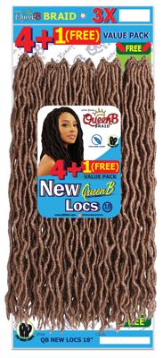 Urban Beauty Queen B Pre-Stretched Braiding Hair 4X Pack, 50 inch, #1B,  Adult, Female 