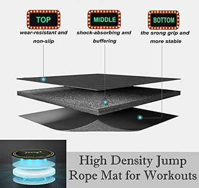 Nisorpa Jump Rope Mat 49'' Round Jump Rope Pad Non-Slip Rope Skipping Mat  1/4