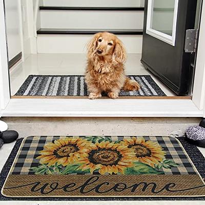 Flower Welcome Mat, Sunflower Doormat, Summer Doormat