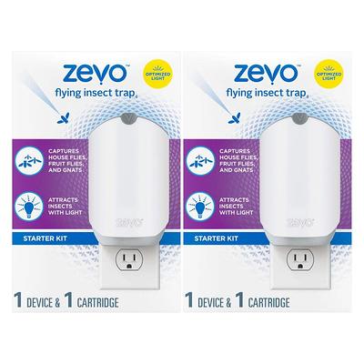 Zevo Flying Insect Trap Refill Cartridges, Fly Trap, Fruit Fly Trap (2  Refill Cartridges)