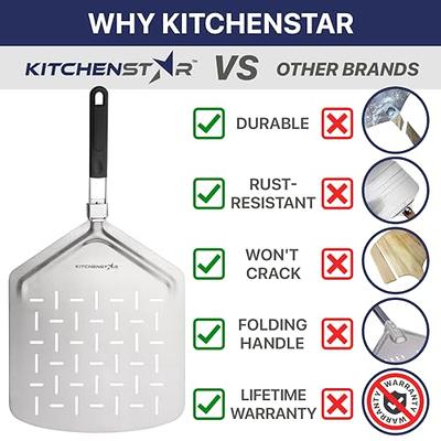 Destinymd Pizza Pan With Holes, 2 Pack Carbon Steel Perforated Non-Stick  Tray Tool Crispy 12inch Round for Home Kitchen, Dark Gray