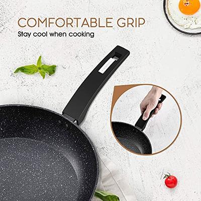  Cyrret Stone Frying Pan 12 inch, Nonstick Omelette Pan with  100% APEO&PFOA-Free, Stone Non Stick Coating, Granite Skillet Pan for  Cooking, Nonstick Skillet Frying Pan, Suitable for All Stoves: Home 