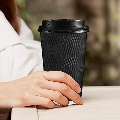 Lamosi 60 Pack 12 oz Disposable Coffee Cups with Lids, Paper