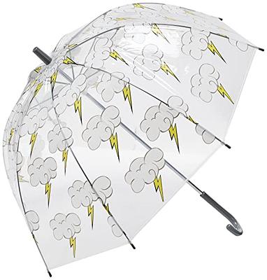 Rainbrella Kids Plastic Umbrella, Sky Collection Rainbows Umbrella,  Lightening Bolts Design, Clear Umbrella with Hook Handle - Yahoo Shopping