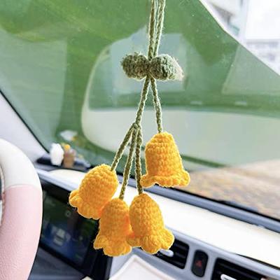 Rear View Mirror Accessories,Cute Car Accessories Aesthetic,Handmade  Knitted Rear View Mirror Pendant Ornament,Kawaii Car Decor， for Car  Cecorations Home Decorative Pendantscar Decorations - Yahoo Shopping