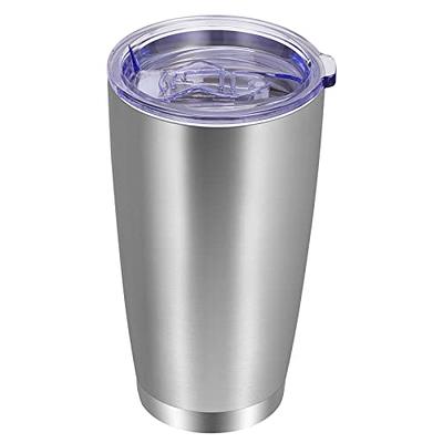 20oz Stainless Steel Tumbler with Lid & Straw, Double Wall Vacuum