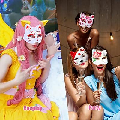  LOGOFUN 10 Pcs Cat Masks for Kids Therian Mask White Paper  Blank DIY Unpainted Animal Mask Cosplay Halloween Masquerade Party Costume  Accessories : Toys & Games