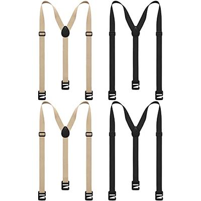 Janmercy 2 Pcs Under Clothing Suspenders for Men Airport Suspenders Plastic  Clips Hiking Hidden Suspender for Men (Black, Khaki, X Shape) - Yahoo  Shopping