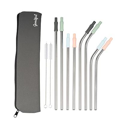 12 Pack Silicone Straw Tips for Reusable Straws Multi-Pack