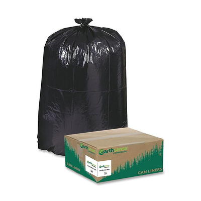 PlasticMill 12-16 Gallon, Black, 1 mil, 24x31, 250 Bags/Case, Garbage Bags / Trash Can