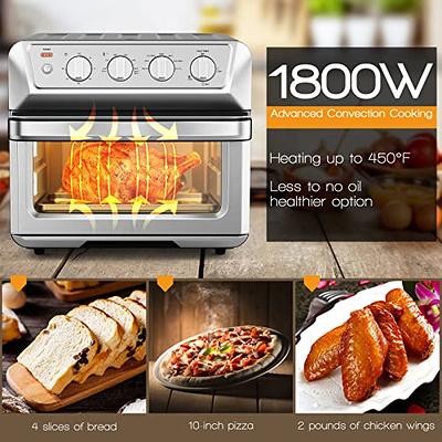 4-Slice Toaster Oven Countertop Timer-Bake-Broil-Toast Setting
