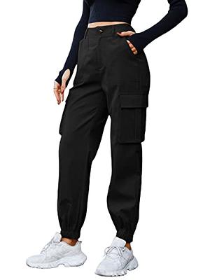 MakeMeChic Women's Casual High Waisted Hiking Jogger Cargo Pants with  Pockets
