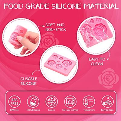 1pc Rose Design Candy Mold Rose Mold Silicone Jelly Soap 3D Fondant Molds  for Cupcake Candy Chocolate Decoration Cupcake Molds for Baking