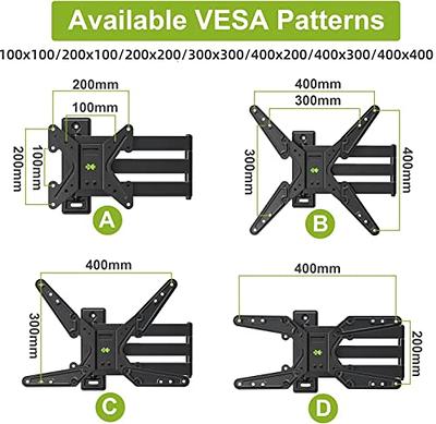 USX MOUNT Full Motion TV Wall Mount Fits for Most 26-55 Inch TVs