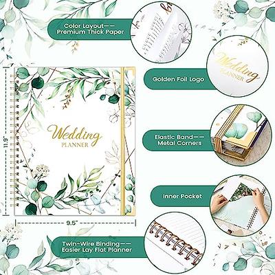 Wedding Planner & Organizer - Wedding Planner Book and Organizer for the  Bride, 9.5 x 11.9 Diary Engagement Gift Book, Hardcover + Metal Corner +  5 Inner Pockets + Sticker + Elastic Closure - Floral - Yahoo Shopping