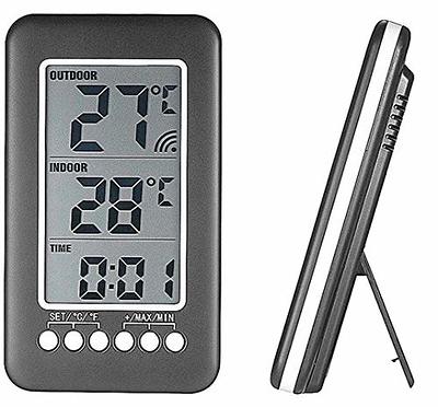 U UNNI Weather Station Wireless Indoor Outdoor Thermometer Inside Outside  Temperature Humidity with Calendar and Adjustable Backlight