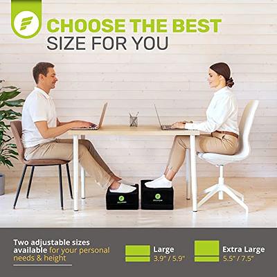 Footrest - Foot Rest for Under Desk at Work - Memory Foam Foot Stool with 2  Adjustable Height for Office Gaming & Computer Chairs - Comfortable