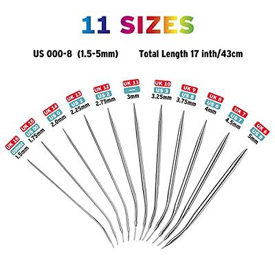 18 PCS Yarn Needles, Metal Bent Tip Tapestry Needles Yarn Weaving Needles  Large