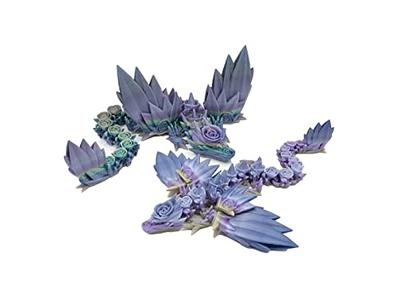 3D Printed Flexi Cinderwing3D Articulated Large Crystal Wing Dragon Rainbow