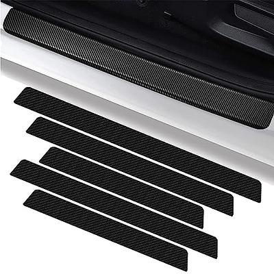 AICEL Car Door Sill Plate Protectors, 4 Pcs PVC Soft Rubber Front