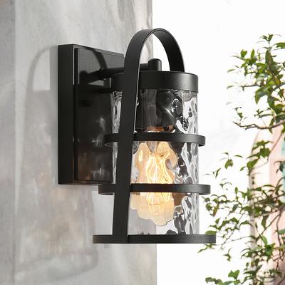 Hukoro 16.5-in Matte Black Modern/Contemporary Outdoor Light Post Lantern