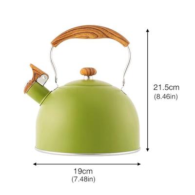 Creative Home 2.5 qt. Stainless Steel Whistling Tea Kettle Teapot with Aluminum Capsulated Bottom for Fast Boiling Heat Water, for Induction Stove Top