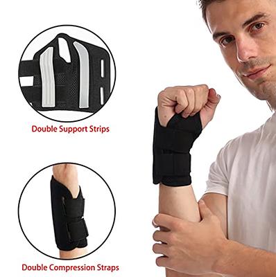 FREETOO Wrist Brace for Carpal Tunnel Relief Night Support with Soft Pad,  Hand Brace with 3 Stays for Women Men Work, Adjustable Wrist Splint Fit  Left
