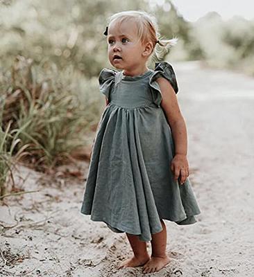  Goodplayer Toddler Baby Girl Dress Summer Cotton Linen