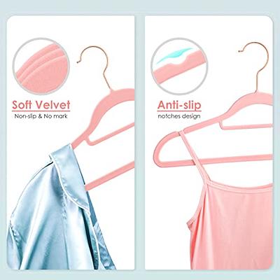 Better Homes & Gardens Velvet Clothing Hangers, 30 Pack, Pink, Space Saving  