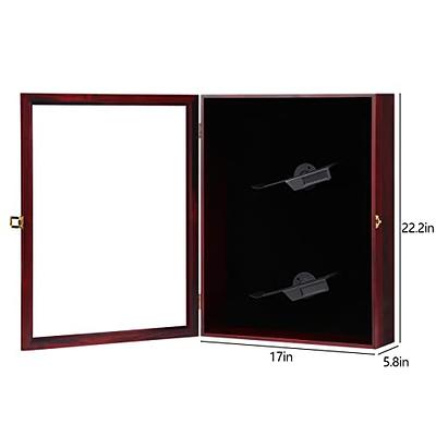 DisplayGifts Jersey Display Frame Case Lockable, Large Sport Jersey Shadow  Box with 98% UV Protection Acrylic and Hanger for Baseball Basketball  Football Soccer Hockey Sport Shirt and Uniform (Black Finish)