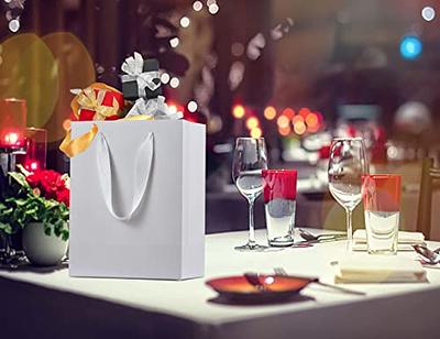 HUAPRINT White Paper Bags,White Gift Bags,Shopping Bags with Handles,20  Pack Small Gift Bags,7x4x9inch,Retail Bags,Party Favor Bags,Merchandise  Business Bags,Wedding Bags - Yahoo Shopping
