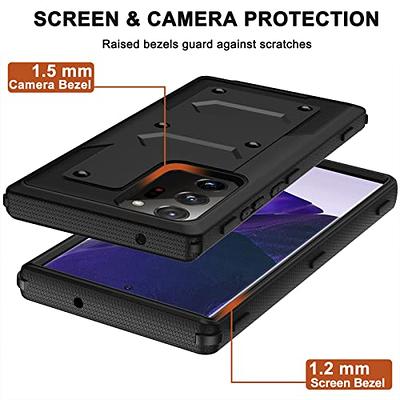 Dexnor for Samsung Galaxy S22 Ultra Case, [Built in Screen Protector and  Kickstand] Heavy Duty Military Grade Protection Shockproof Protective Cover  for Samsung Galaxy S22 Ultra 5G,Black 