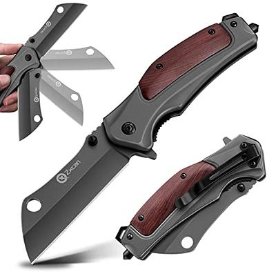 Mossy Oak Folding Pocket Knife with Aluminium Alloy & G10 Handle, 4.75 Tactical  Knife with Tungsten Steel Glass Breaker, Seatbelt Cutter, Belt Clip, Survival  Knife for Emergency, Outdoor, Camping - Yahoo Shopping