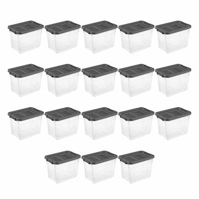 Sterilite 12 Qt Plastic Storage Bin Container Clear Gasket Sealed