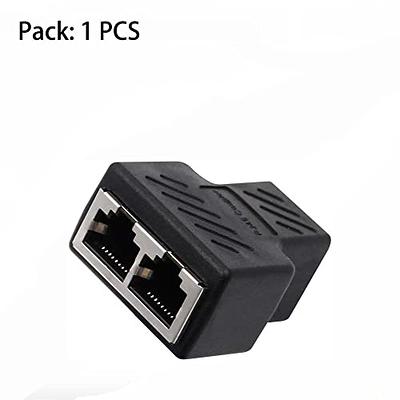 RJ45 Ethernet Cable Splitter Adapter for Cat5, Cat5e, Cat6, Cat7 LAN - 1 to  3 Connector for Convenient Multi-Room Usage