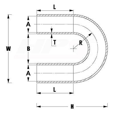 HPS 3 - 4-1/2 ID , 6 Length, Silicone Reducer Coupler Hose