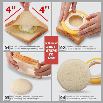 Sandwich Cutter And Sealer Set, For Diy Crust-free Pocket Sandwich