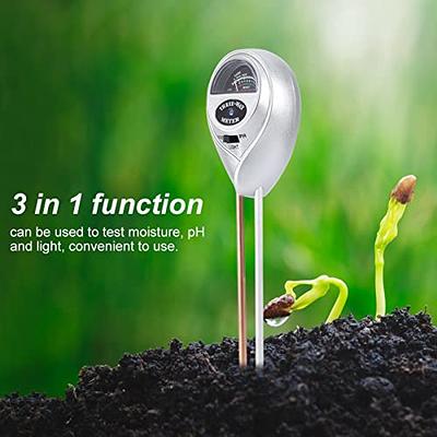 Aatraay Soil Meter, 3-in-1 Digital Plant Soil Moisture Meter, Soil Tester  Moisture Meter Humidity Monitor Light PH Detector with Probe Soil Test Kit  for Garden - Yahoo Shopping