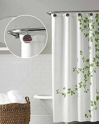 Shower Curtain Hooks Set of 12 Thin Red Line Flags American Firefighter Red  Stripes Flag Crystal Glass Shower Curtain Rings for Bathroom Stainless  Steel Rust Proof Shower Curtain Hangers - Yahoo Shopping