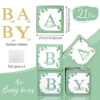 Printable green baby shower decor package