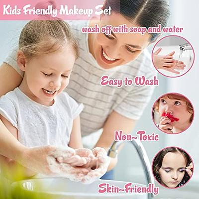 Kids Makeup Kit for Girl - Kids Makeup Kit Toys for Girls Washable Make Up  for Little Girls, Child Play Real Makeup Set, Non Toxic Toddlers Pretend