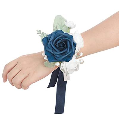 Wrist Corsages For Wedding - 2 Pieces Bridesmaid Silk Wrist Flower